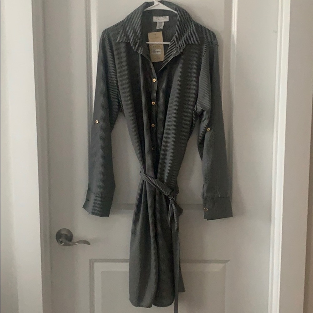 Pin strip Black and White Dress